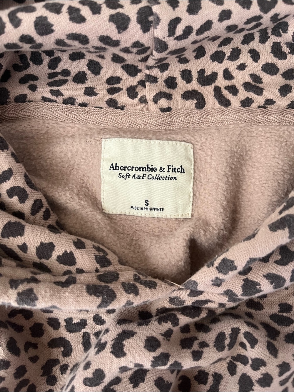 Abercrombie & Fitch | Leopard Print Pullover Cozy Hoodie Sweater - Picture 7 of 8